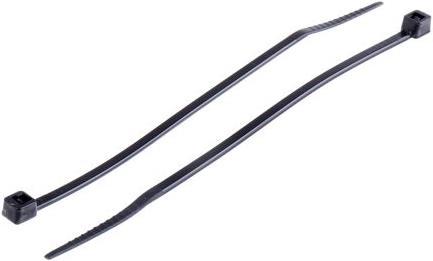 Actual product image RS PRO Cable Tie 100x2.5 Black heat stabilised (Plastic cable ties, 100 mm, 100 pcs.)