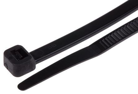 Produktbild RS PRO Cable Tie 160x4.8 Black heat stabilised (160 mm, 100 Stk.)