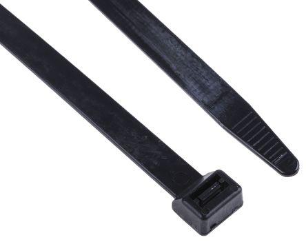 Produktbild RS PRO Cable Tie 380x12.7 Black flame retardant (Kunststoffkabelbinder, 380 mm, 50 Stk.)