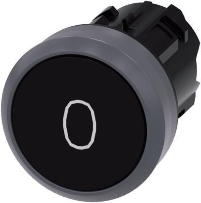 Produktbild Siemens Pushbutton, 22mm, round, black