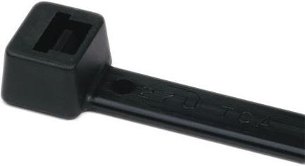 Actual product image HellermannTyton T150R Cable tie black PA66 (Plastic cable ties, 365 mm, 100 pcs.)
