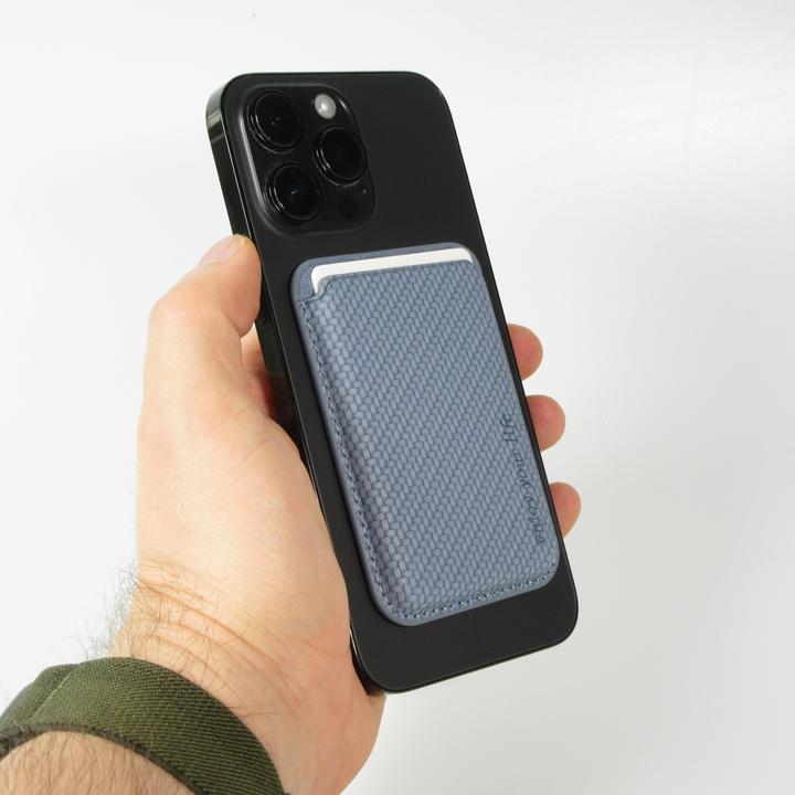 Image du produit PhoneLook Porte-cartes magnétique wallet effet carbone Compatible avec MagSafe (Apple iPhone 12)