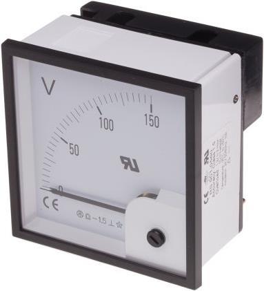 Produktbild RS PRO DC Voltmeter 96x96mm 90 deg scale 150V