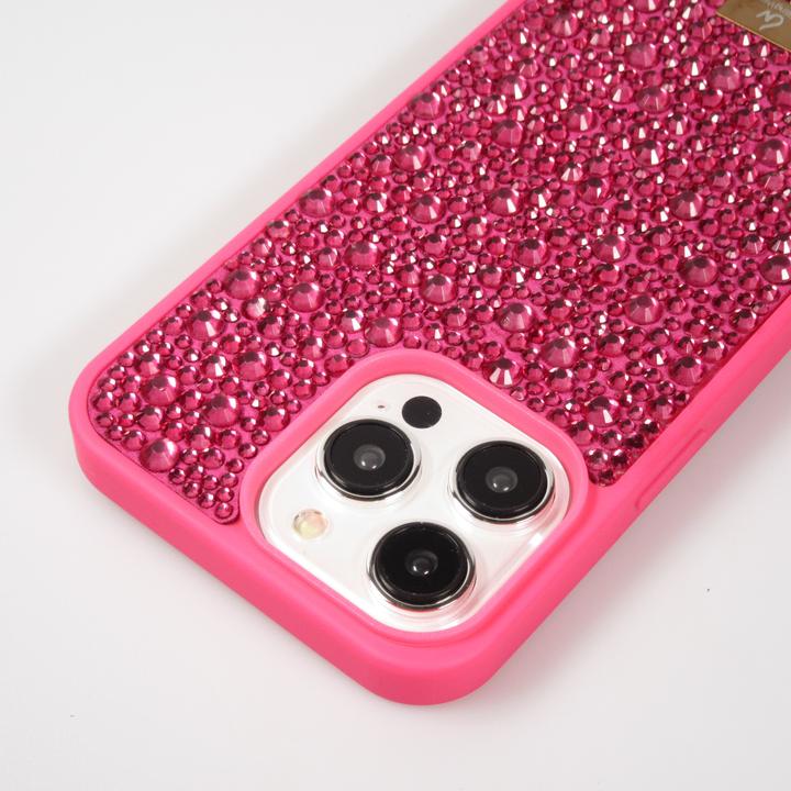 Produktbild PhoneLook Hülle Glitzer Diamant The Bling World Dunkelrosa (Apple iPhone 15 Pro)
