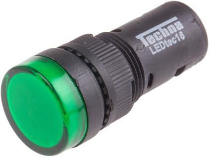 Produktbild RS PRO LED Indicator 16mm Green 110/120 Vac/dc