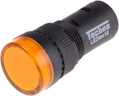 Produktbild RS PRO LED Indicator 16mm Yellow 110/120 Vac/dc