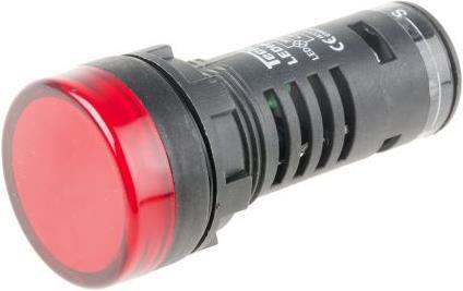 Actual product image RS PRO LED Indicator 22mm Red 24V Test Circuit