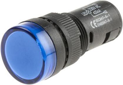 Produktbild RS PRO LED Indicator 16mm Blue 230Vac