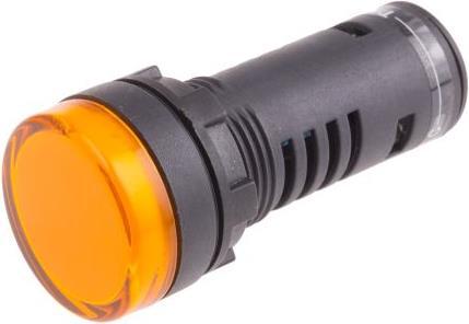 Actual product image RS PRO LED Indicator 22mm Yellow 12V Test Circ