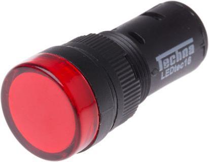 Produktbild RS PRO LED Indicator 16mm Red 230Vac