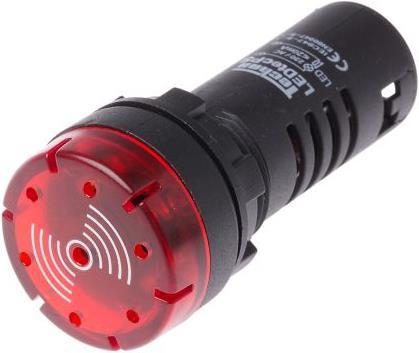 Produktbild RS PRO LED Indicator With Sounder 22mm Red 230V
