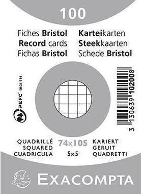 Actual product image Exacompta Index cards (74 x 105 mm, 205 g/m², 100 x)