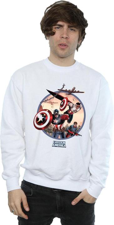 Immagine prodotto Captain America And Falcon In Battle Felpa Uomo (4XL)