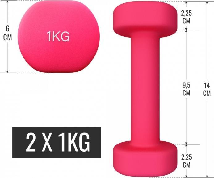 Image du produit Gorilla Sports Coffret d'haltères (2 x 1 kg, 2 x 2 kg, 2 x 3 kg)