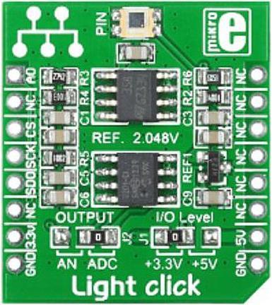 Produktbild MikroElektronika mikroBus add-on board Light Click