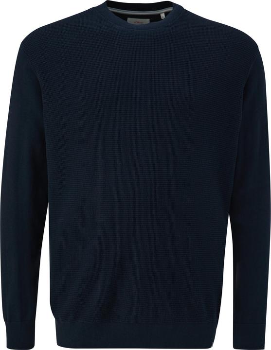 Produktbild s.Oliver Strickpullover Strickpullover mit Waffelpiqué-Muster (3XL)