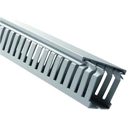 RS PRO, Passaggio dei cavi, Grey DIN Panel Trunking W50XH75 (200 cm)
