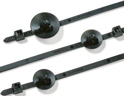 Produktbild HellermannTyton Befestigungsbinder T80RSFT 190X4,6mm sw (Befestigungsschlaufen, 190 mm, 500 Stk.)