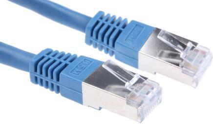Image du produit RS PRO Câble patch Cat.6 S/FTP bleu 0,5m (S/FTP, CAT6, 0.50 m)