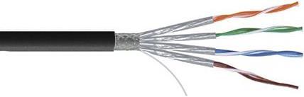Produktbild RS PRO 4 pairs SFTP Cat7 black PVC100M (SFTP, CAT7, 100 m)
