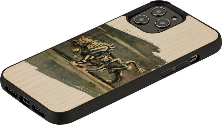 Produktbild Man.Wand &WOOD case for iPhone 12/12 Pro baltas bull (Apple iPhone 12, Realme 12 Pro+)