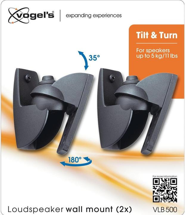 Actual product image Vogels Vlb 500 (1 pair, Wall installation, Pivoting)