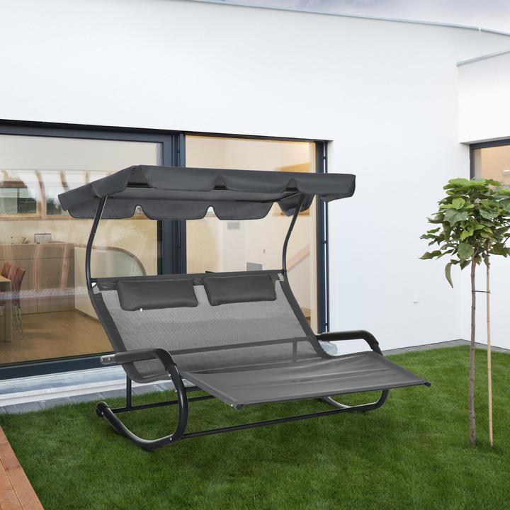 Produktbild Outsunny Doppel-Sonnenliege (200 cm)