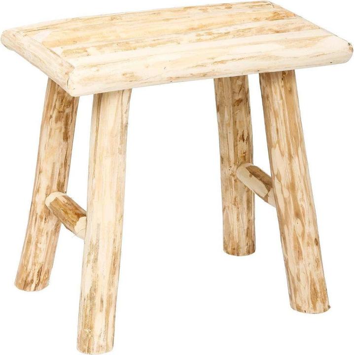 Produktbild Atmosphera Stabilny stołek Krzesełko drewniane Krzesło Brąz 34x24x32
