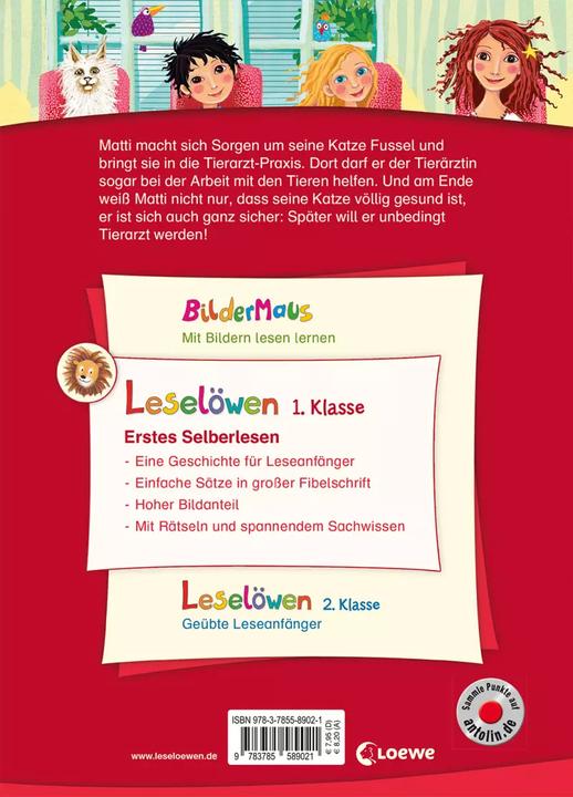 Produktbild Leselöwen 1. Klasse - Ein Tag in der Tierarzt-Praxis (Deutsch, Ann-Katrin Heger, 2018)