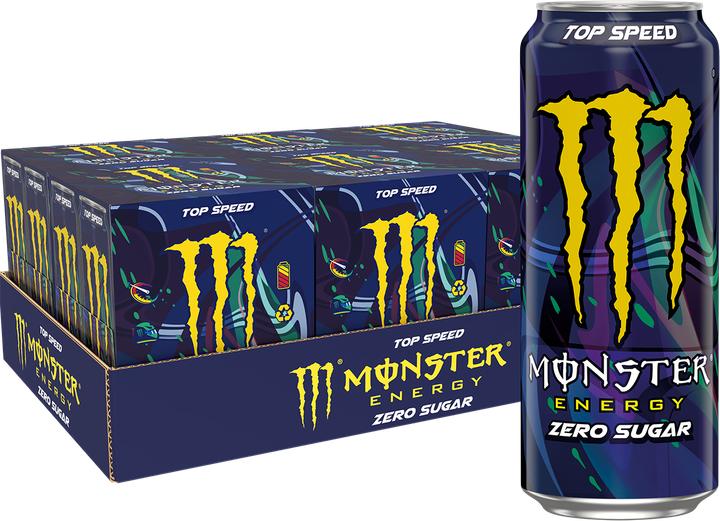 Monster Energy Top Speed Zero 24x500 ml (24 x 50 cl)