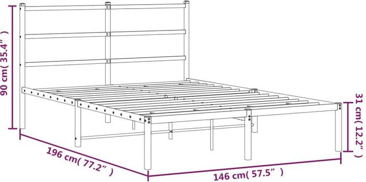Image du produit vidaXL Bettgestell (140 x 190 cm)