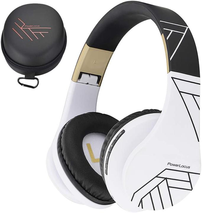 Produktbild PowerLocus Wireless Headphones P2 (black-white) (ANC, 20 h, Kabellos, Kabelgebunden)