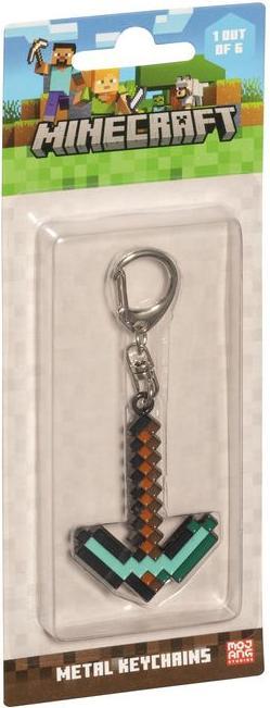 Actual product image Minecraft MC Metal Keychain, ast