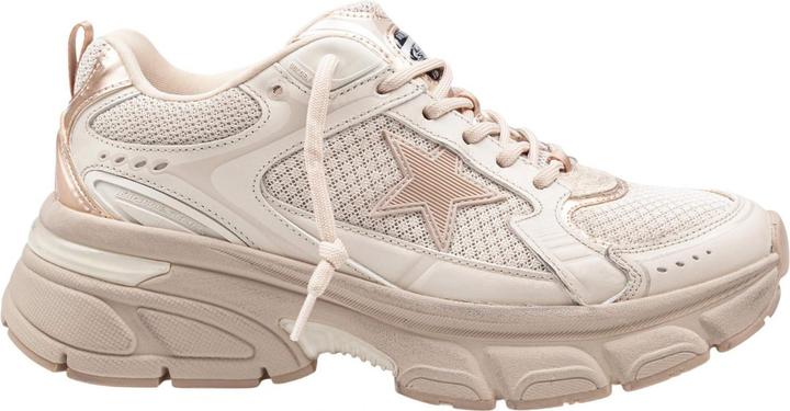 Actual product image Golden Goose lightstar leather and mesh sneakers colour taupe (39)