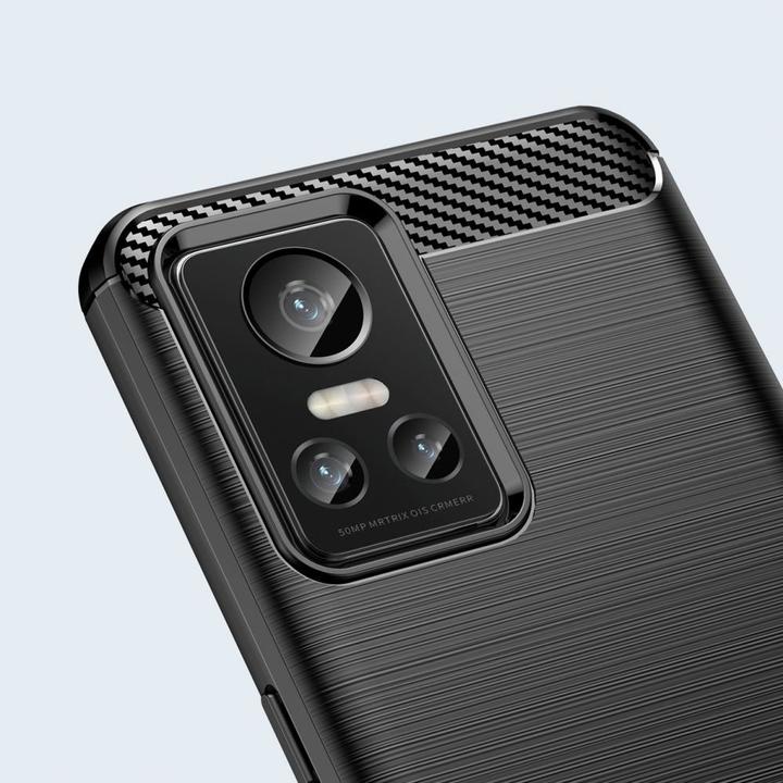 Actual product image Hurtel Carbon Case case for Realme GT Neo 3 flexible silicone carbon cover black (Realme GT Neo 3)