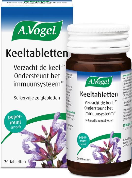 Nährwerte und Zutaten A. Vogel Ein Vogel Throat Tablets 20 Tablets