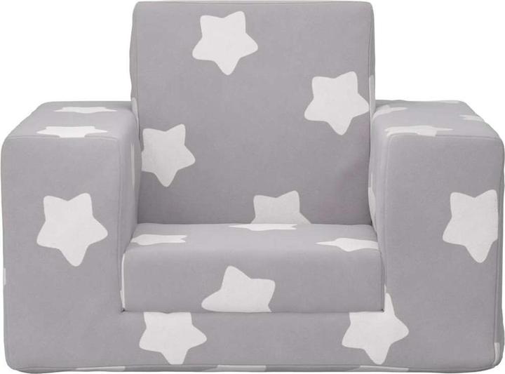 Immagine prodotto vidaXL Divano letto per bambini stelle grigio chiaro in morbido peluche