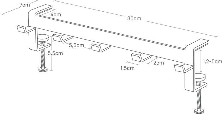 Produktbild Yamazaki Tisch-Klemm-Haken TOWER
