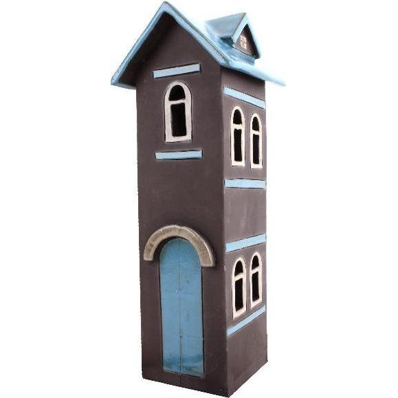 Rozos, Kerzenständer, 31-3250 - Grosses Lampenhaus aus schwarzem Ton