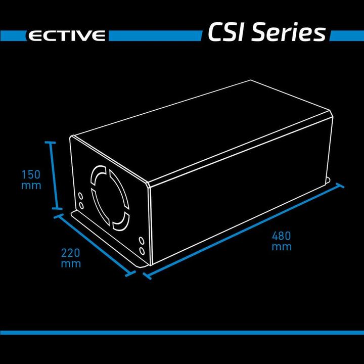Actual product image Ective CSI302 Sine Charger Inverter 3000W/12V Sine Inverter With Charger And NVS