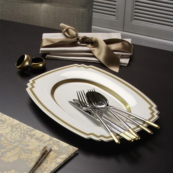 Produktbild Villeroy & Boch Tafelbesteck 70tlg. Ella teilvergoldet (70 Stk., Besteck Set)