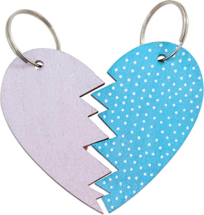 Actual product image Sunnysue Keychain Half Hearts