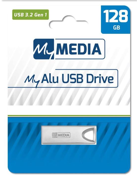 Energie-Label MyMedia USB 3.2 Stick 128GB, Typ-A, My Alu, silber (128 GB, USB-A)