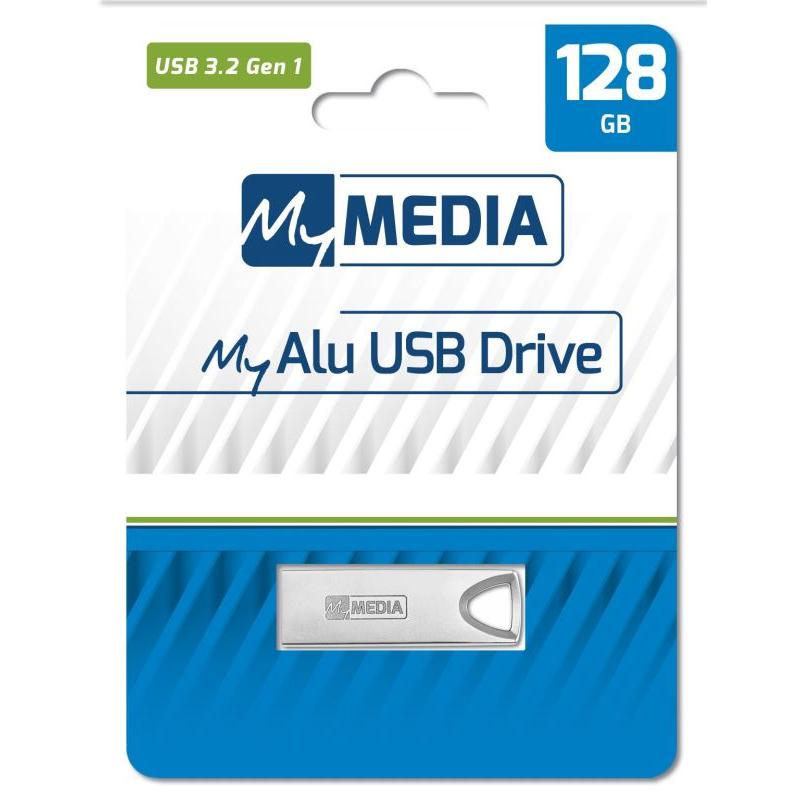 MyMedia USB 3.2 Stick 128GB, Typ-A, My Alu, silber (128 GB, USB-A, USB 3.2), USB Stick, Silber