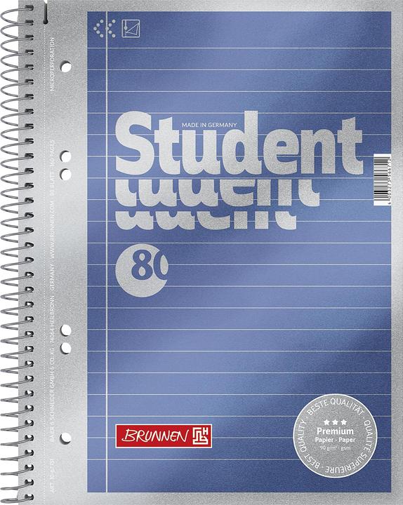 College notepad Student Premium (A5, Lined, Hardcover)