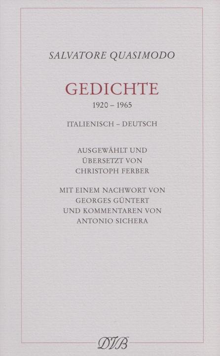 Produktbild Gedichte (Deutsch, Christoph Ferber, Salvatore Quasimodo, 2010)