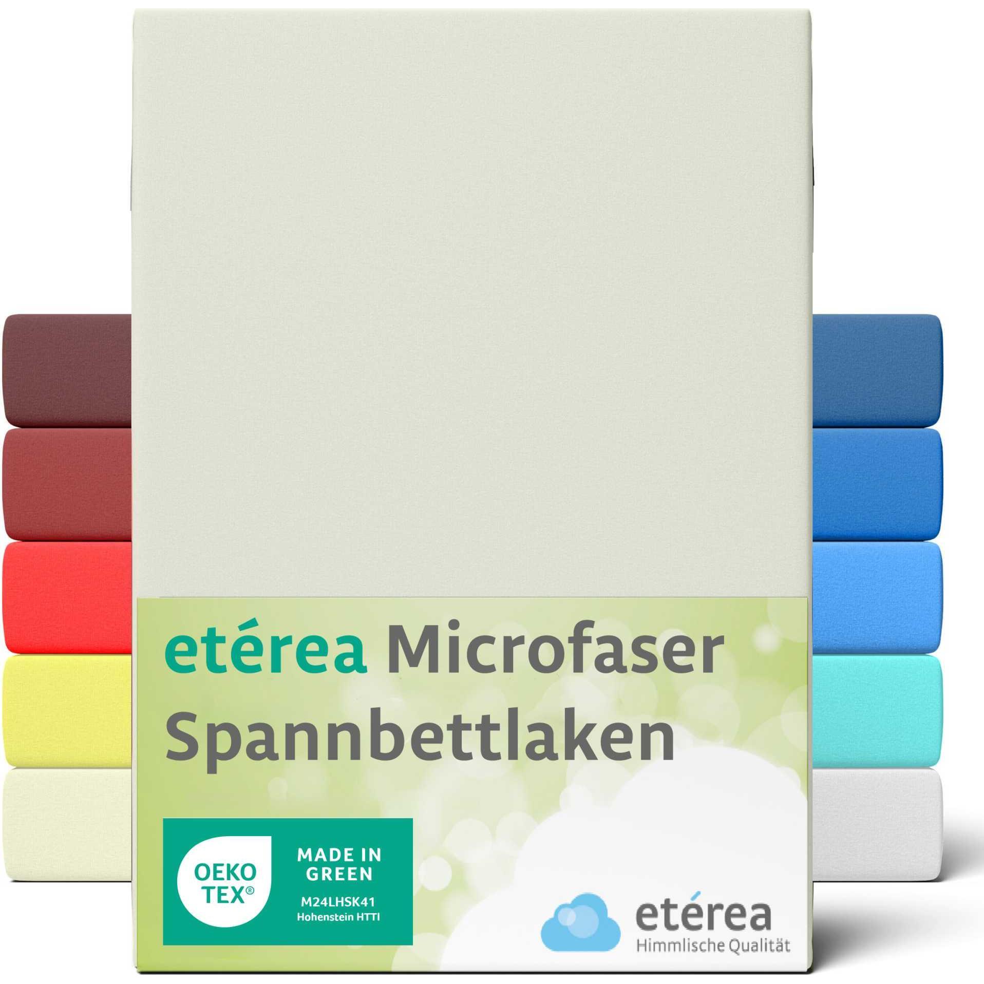 Etérea, Fixleintuch, Microfaser Jersey Spannbettlaken (90 x 200 cm, 100 x 200 cm)