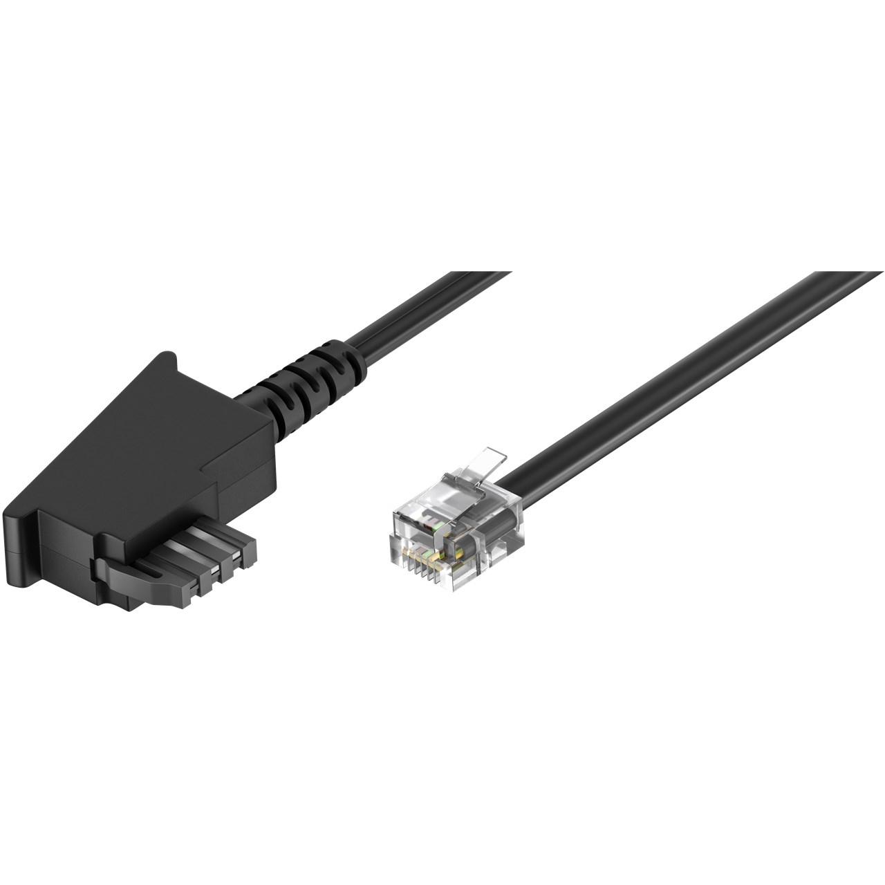 Thumbnail - Goobay TAE-F-Anschlusskabel (Universal-Pin Out), Weiss, 10 m, Telefon Zubehör