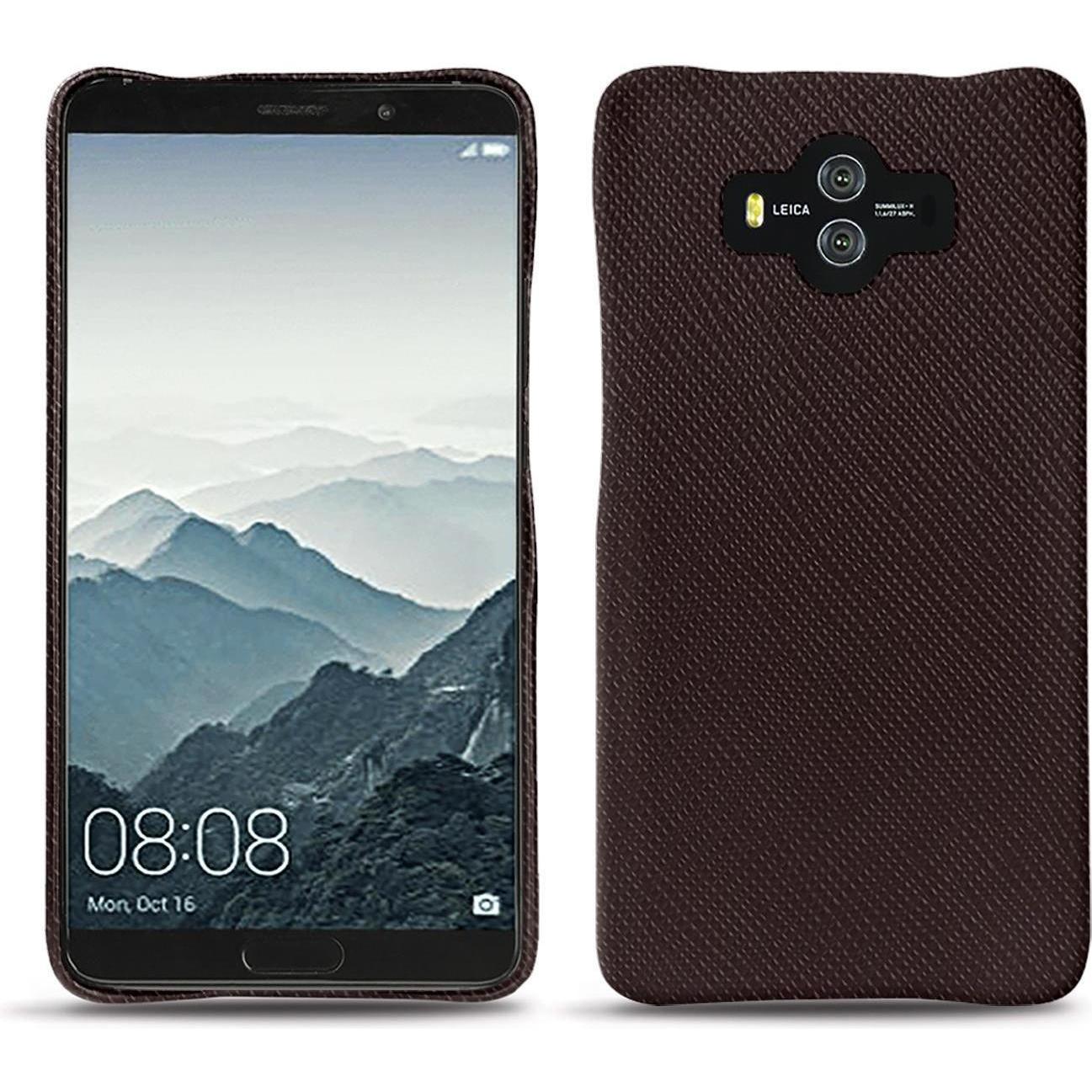 Noreve Lederschutzhülle (Huawei Mate 10), Smartphone Hülle, Braun