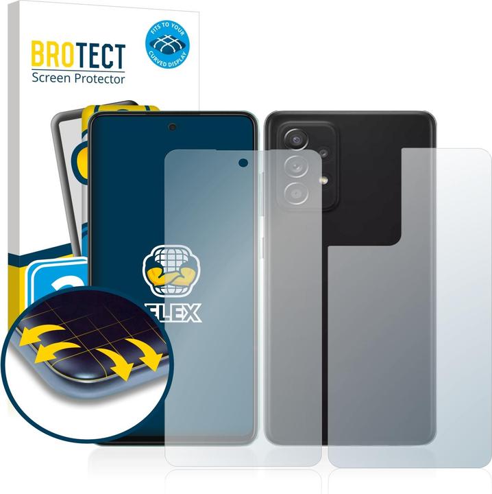 Produktbild BROTECT Fullscreen Schutzfolie Displayschutz Folie Klar Transparent (2 Stück, Samsung Galaxy A52)